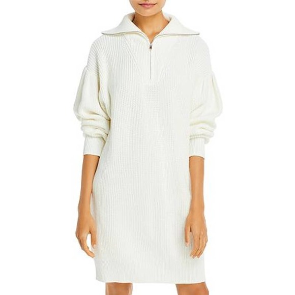 Aqua Dresses & Skirts - Aqua White Sweater Dress